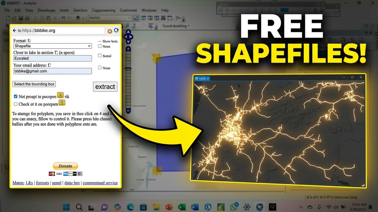 BBbike Extract Tutorial: Download Shapefiles to ArcGIS