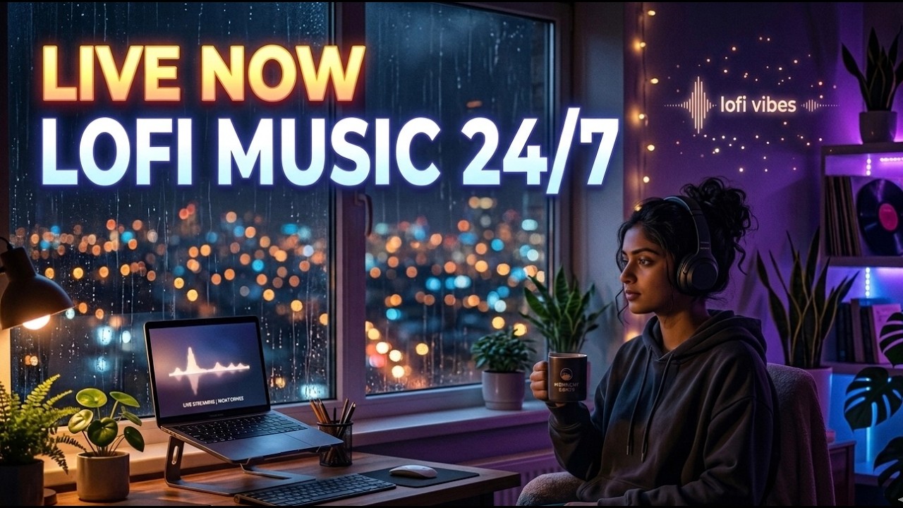 24/7 Live Lofi & Sad Songs | Relax Sleep Music | Hindi Lofi Mix | Non Stop Chill Vibes  Lofi Radio
