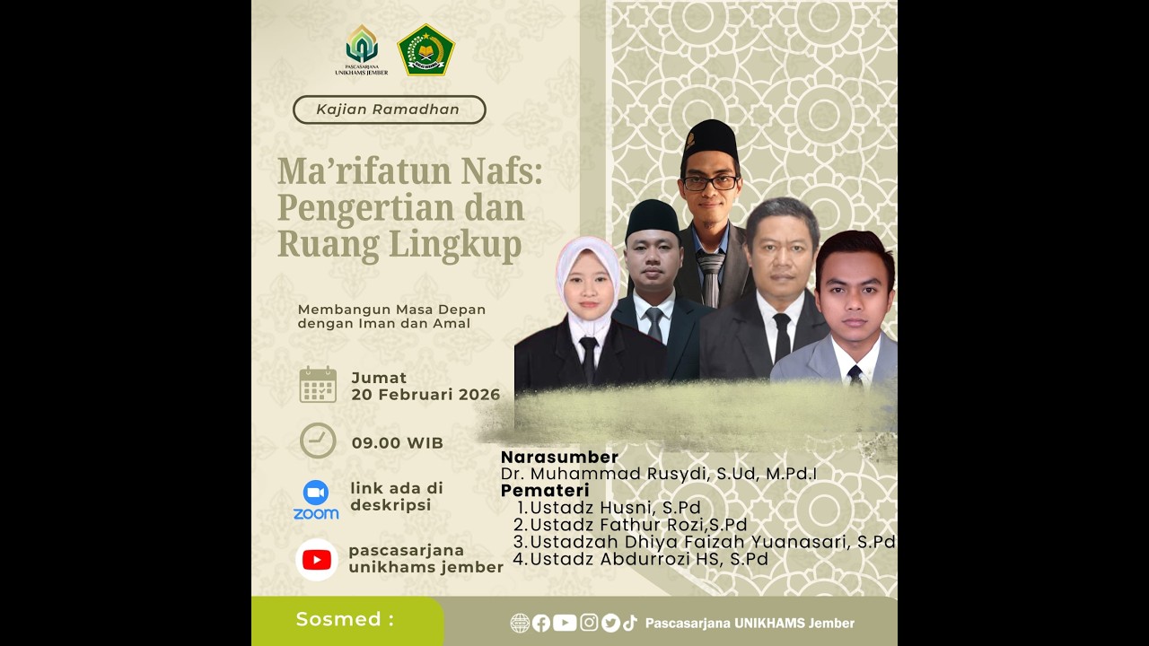 01 Kajian Tasawuf Ramadan S2 UNIKHAM | Pertemuan I - Pengertian Ma'rifat an-Nafs