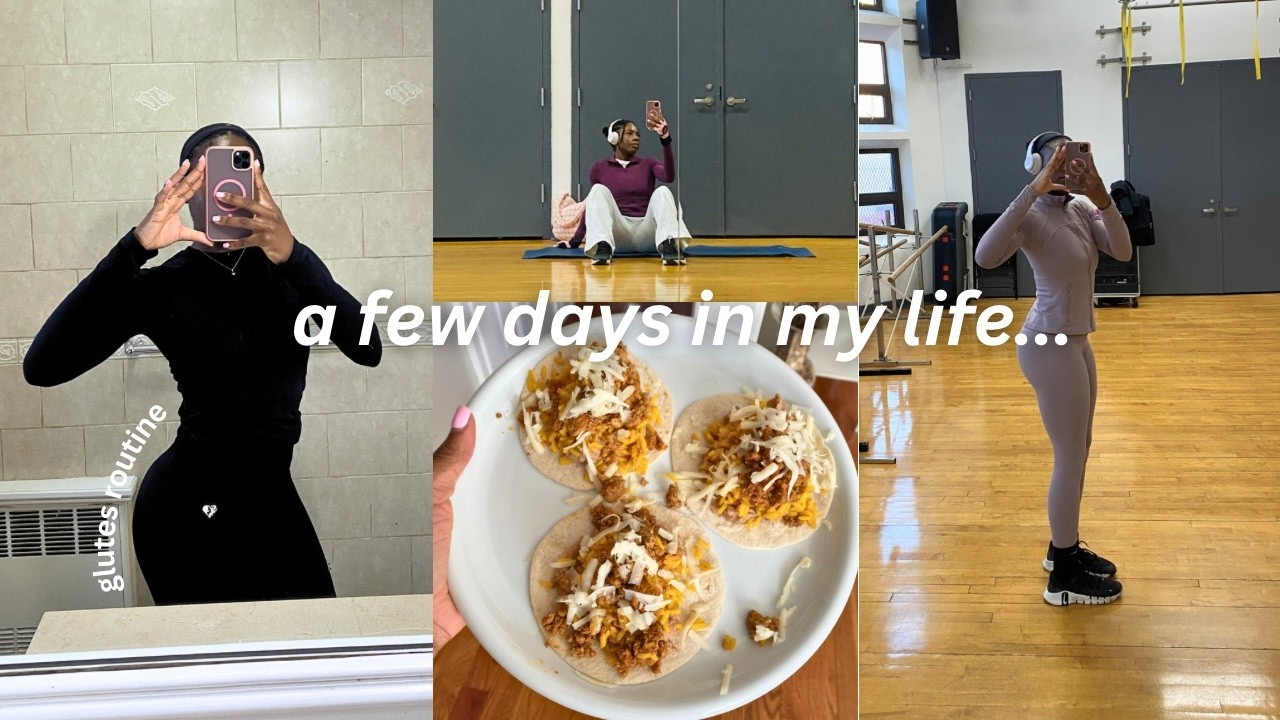 a few days in my life... ( study days, journaling & glute workout)