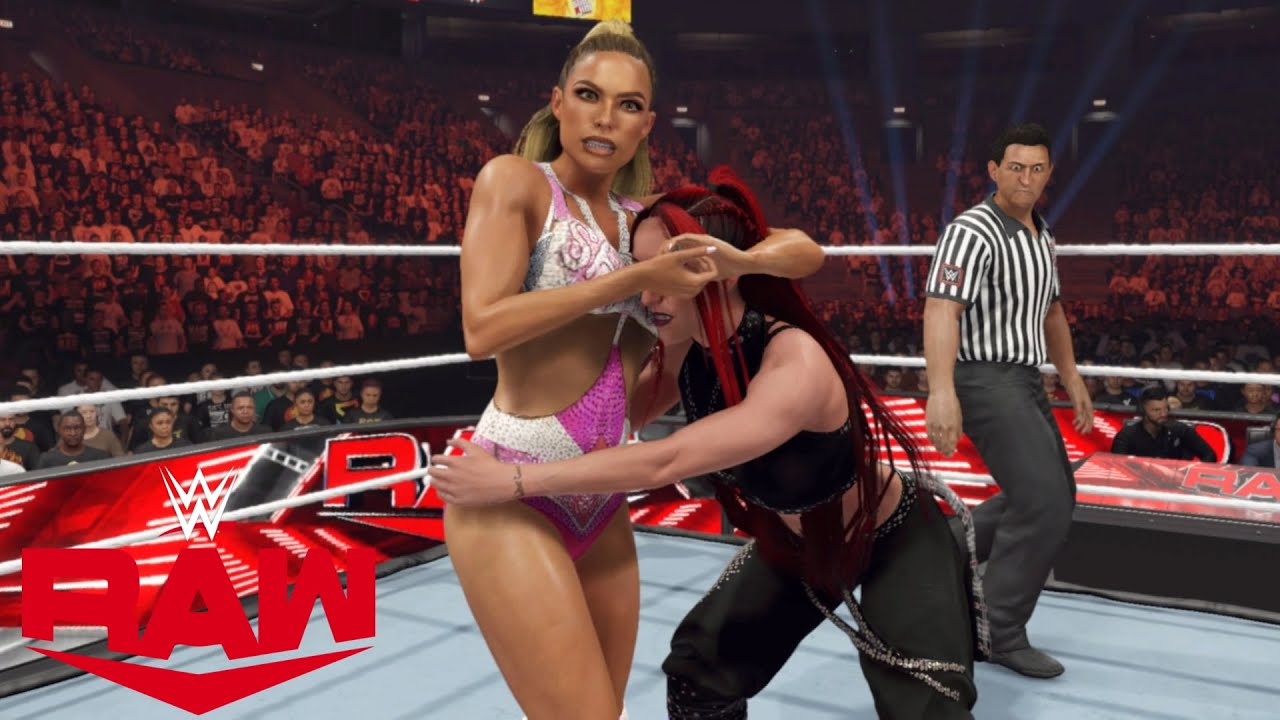 WWE 2K24 RAW MAXXINE DUPRI (W/IVY NILE) VS ALBA FYRE (W/ISLA DAWN)