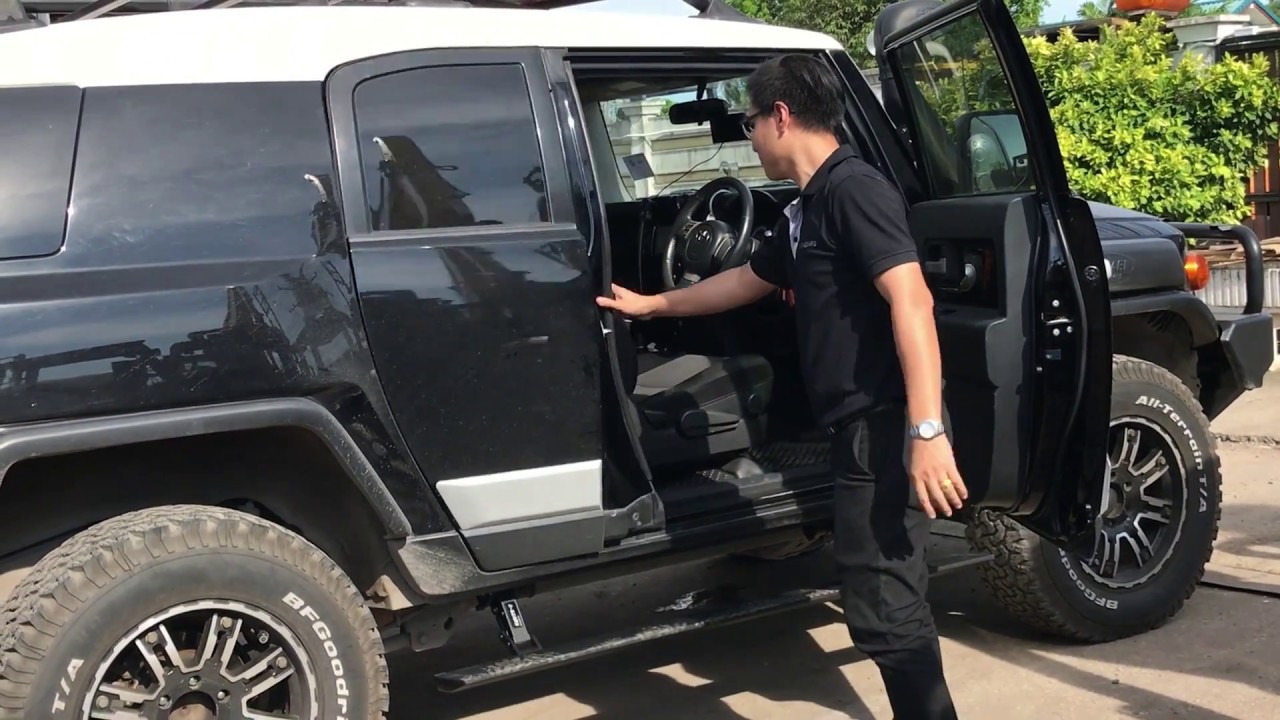 Toyata FJ Cruiser บันไดข้างสไลด์อัจฉริยะ E-BOARD