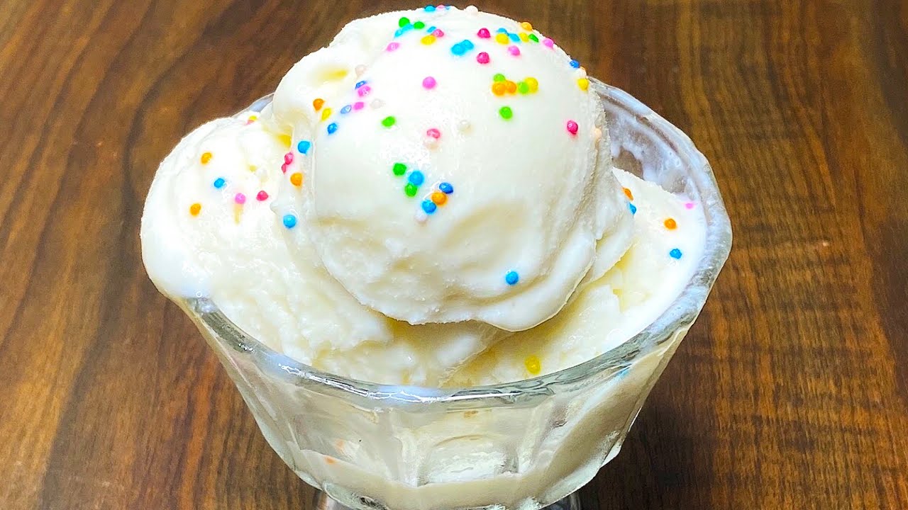 Easy Vanilla Ice Cream Recipe | Homemade Vanilla Icecream Recipe | No Ice Cream Machine | Eggless