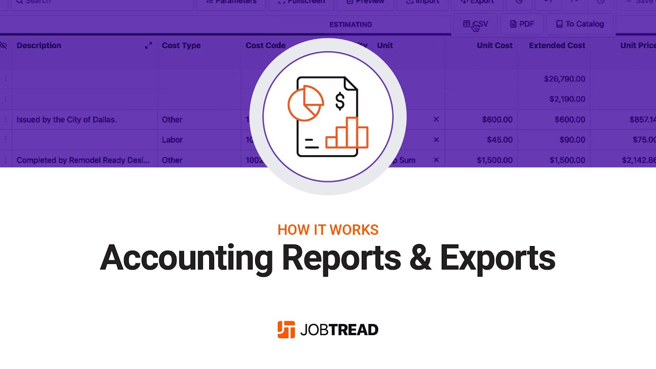 Accounting Reports & Exports
