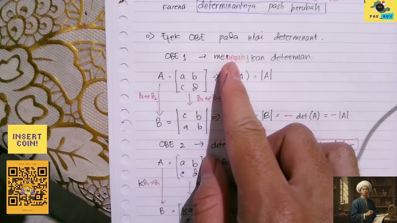 Dampak OBE pada Matriks terhadap Determinannya   Matriks dan Ruang Vektor Bahasa Indonesia