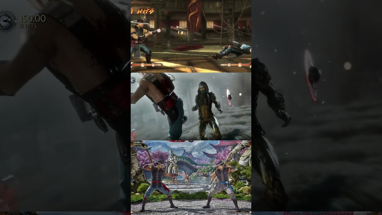 Kung Lao Fatal Blow and X Ray 🔥 MK9 | MK11 | MK1 #shorts #youtubeshorts