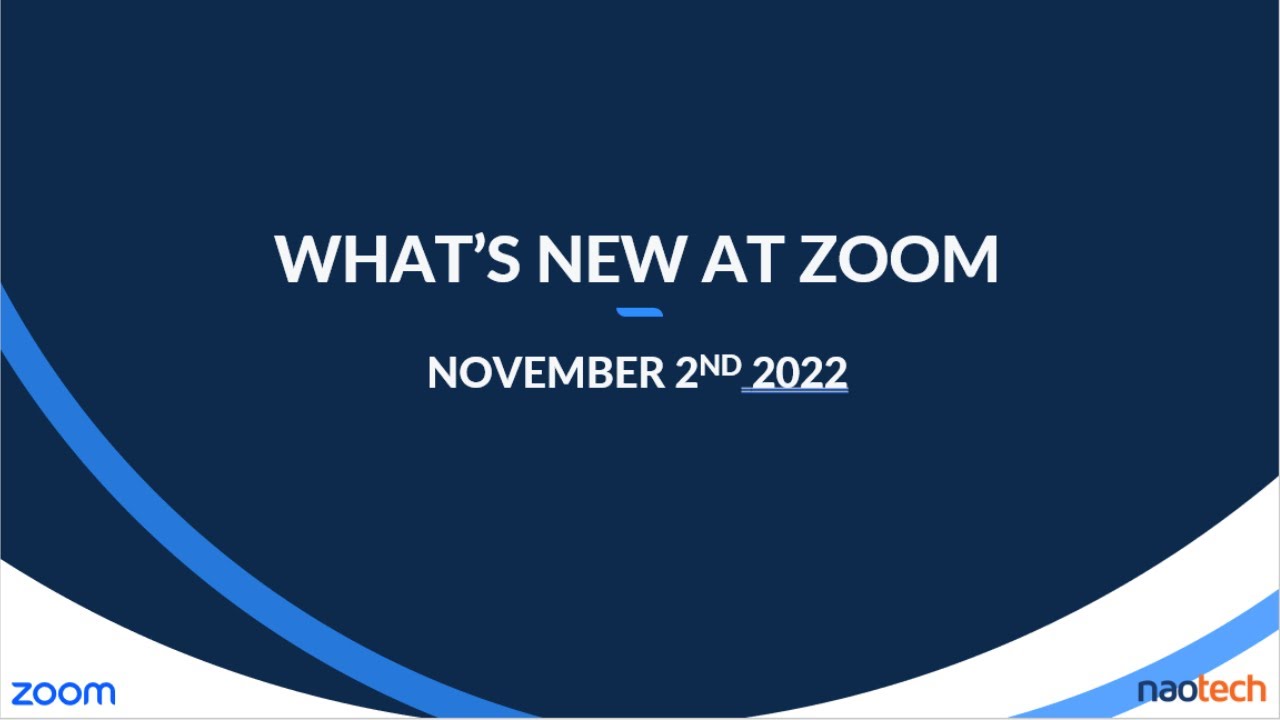 What's New at Zoom - November Edition Webinar