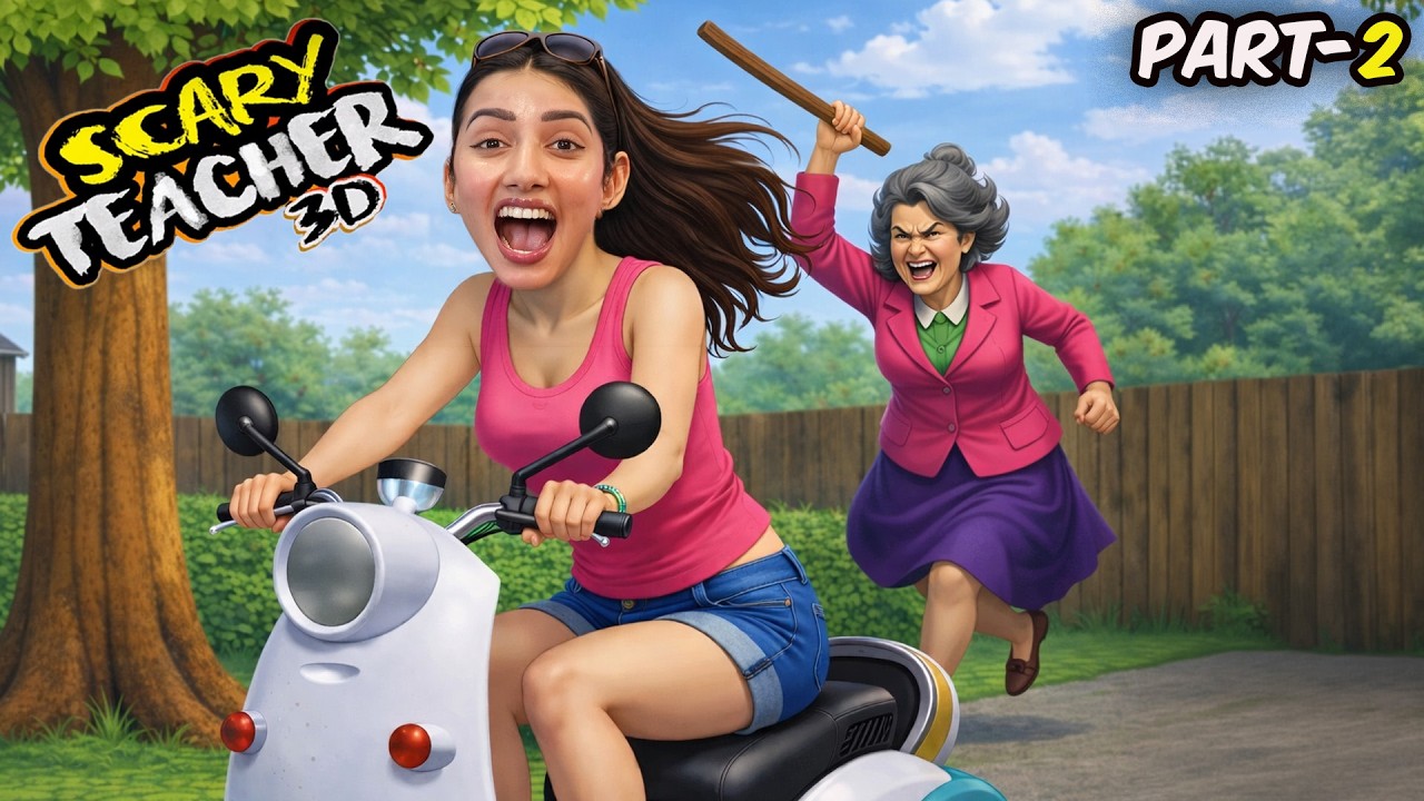 Miss T Ka Scooter Bomb Se Uda Diya  🛵🤣 | Scary Teacher 3D