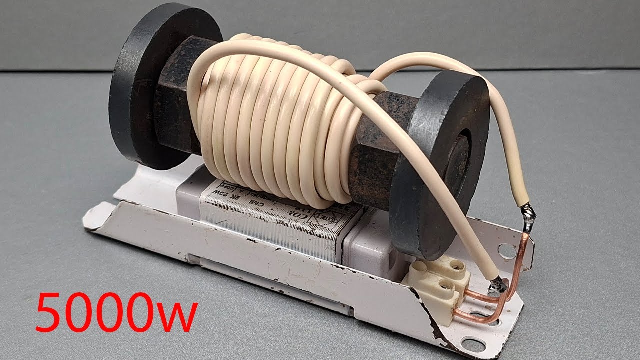 Amazing generator powerful free electricity energy from pvc copper wire use bolt & transformer tools