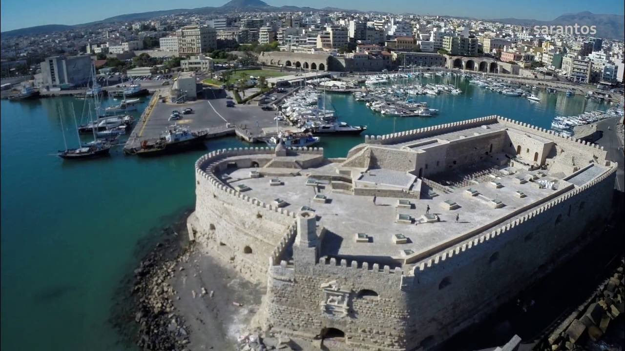 Kule fortress Heraklio Crete - drone video / Το φρούριο Κούλε με τα  ευρήματα του Ζάκ Ιβ Κουστό
