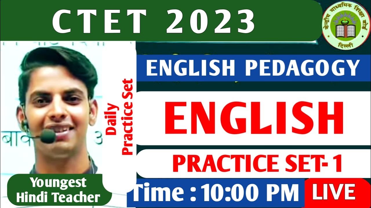 CTET 2023, CTET ENGLISH Practice Set , English Previous Year Questions By Abhay Sir