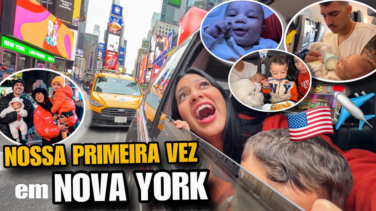 CHEGUEI EM NOVA YORK COM MEUS FILHOS!!! 🇺🇸✈️🗽 *mostrei tudo*
