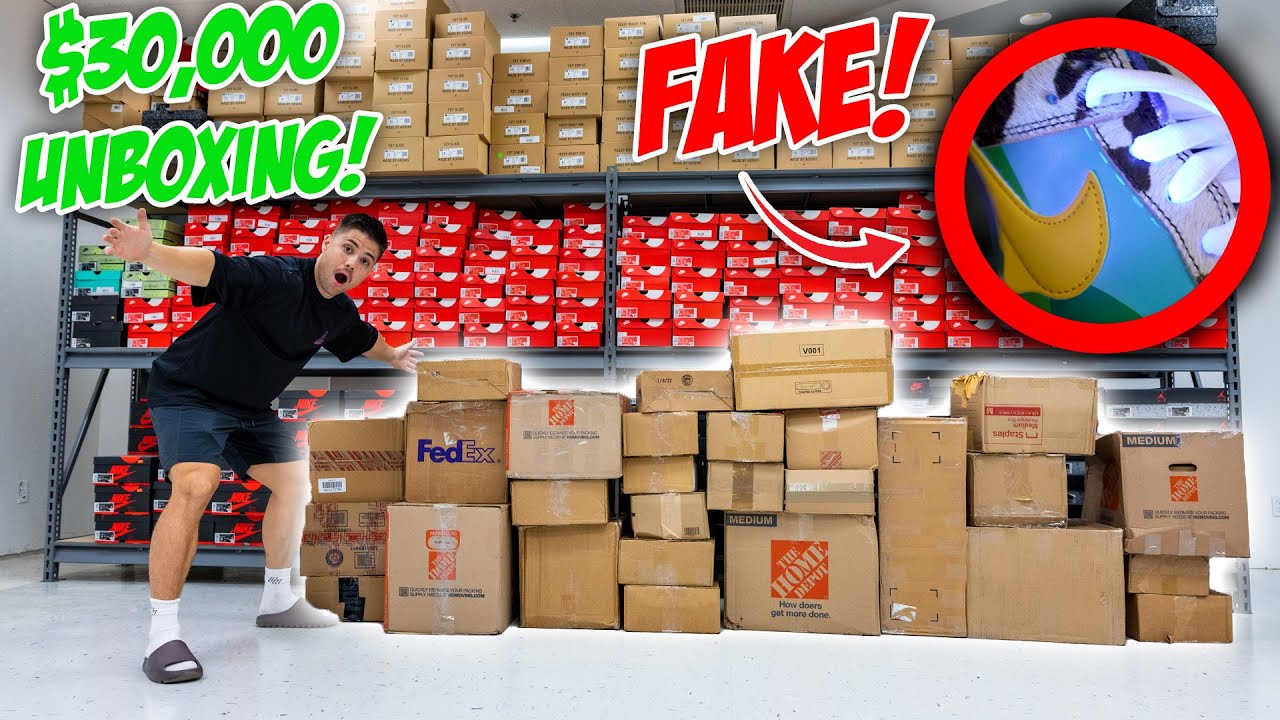 WE CAUGHT FAKE SNEAKERS IN THIS $30,000 UNBOXING! *A Day in the Life of a Sneaker Store Owner*
