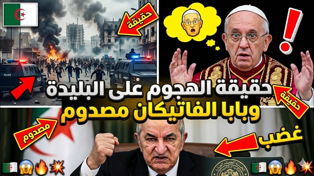 خطير هادشي🚨هجوم على البليدة تكشف حقيقة نظام الكبرانات أسرار زيارة بابا الفاتيكان ليون 14 إلى الجزائر