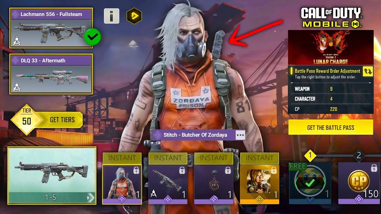 Season 2: Lunar Charge Battle Pass Detailed Look! [Gameplay] + NEW Skins & More! CODM