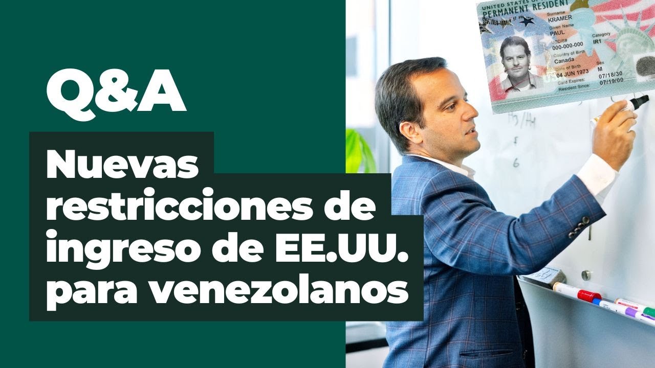 🛑 EN VIVO: Preguntas y Respuestas: Nuevas restricciones de ingreso de EE.UU. para venezolanos