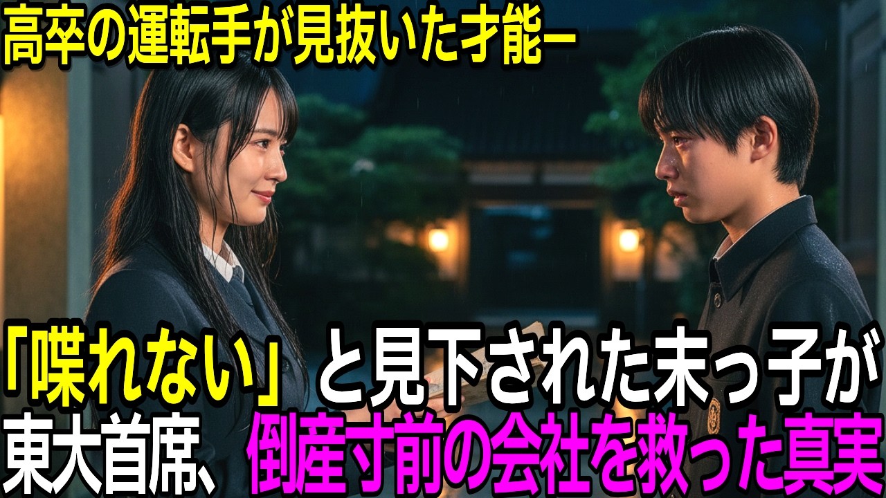 高卒の運転手が見抜いた才能――「喋れない」と見下されていた末っ子が東大首席になり、5年後に倒産寸前の会社を救った真実【感動朗読】