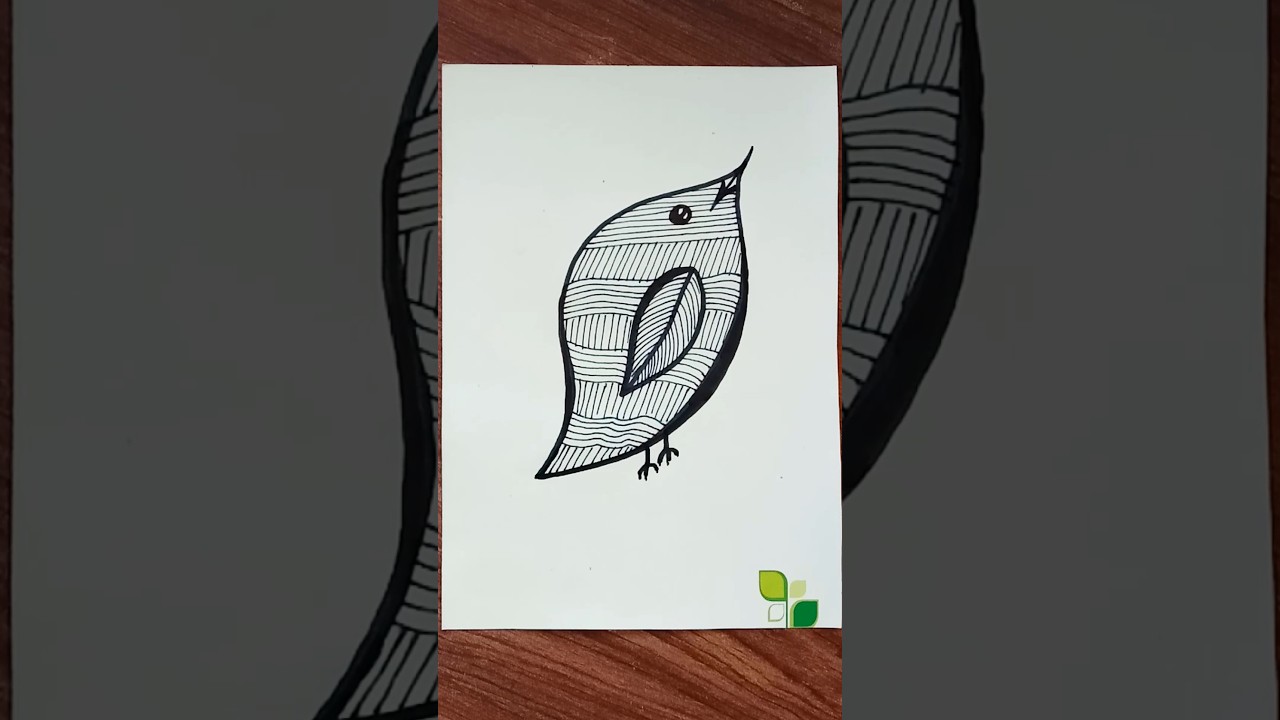 Day 42/100. Cute Bird zentangle #mindfulness #doodle #zentangle