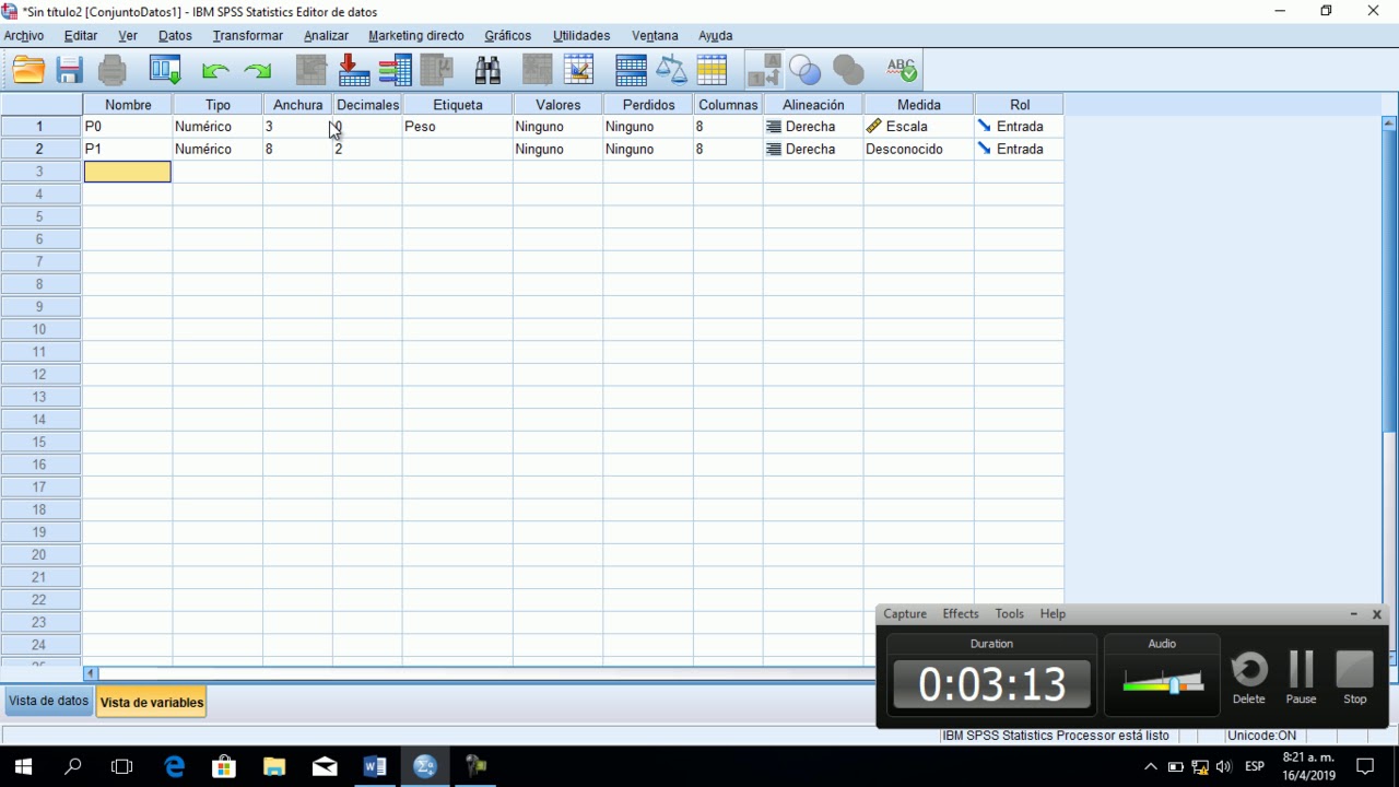 Generar Variables en el SPSS
