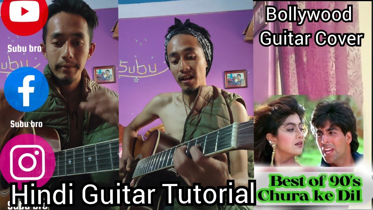 How to play Chura ke Dil Guitar Hindi Lesson / Tutorial 🙏