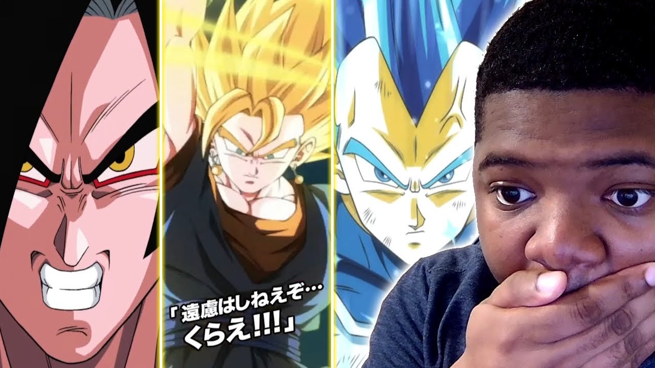 THE NEW 10TH ANNIVERSARY LR SUPER VEGITO, SS4 GOKU, & SSBE VEGETA DOKKAN BATTLE REACTION
