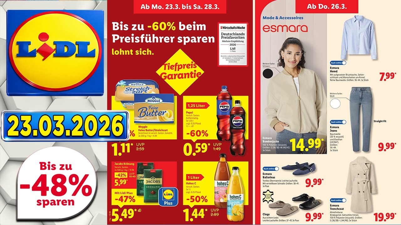 LIDL Prospekt Diese Woche – Gültig von 23.03.2026-  Angebote werbung