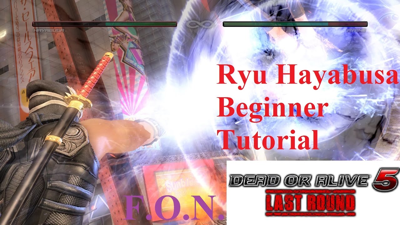 Ryu Hayabusa Beginner Guide Tutorial (DOA5LR)