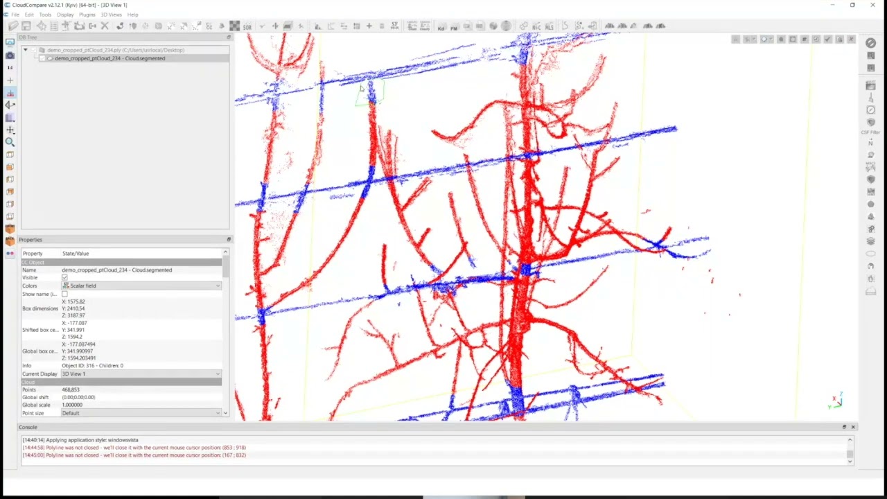 3D point Cloud annotation with Cloud Compare