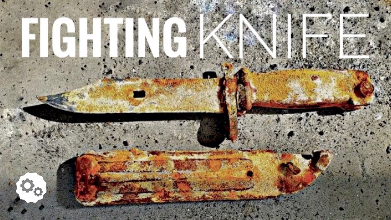 AK47 Bayonet Fighting Knife Restoration|15 MIN RESTORATION