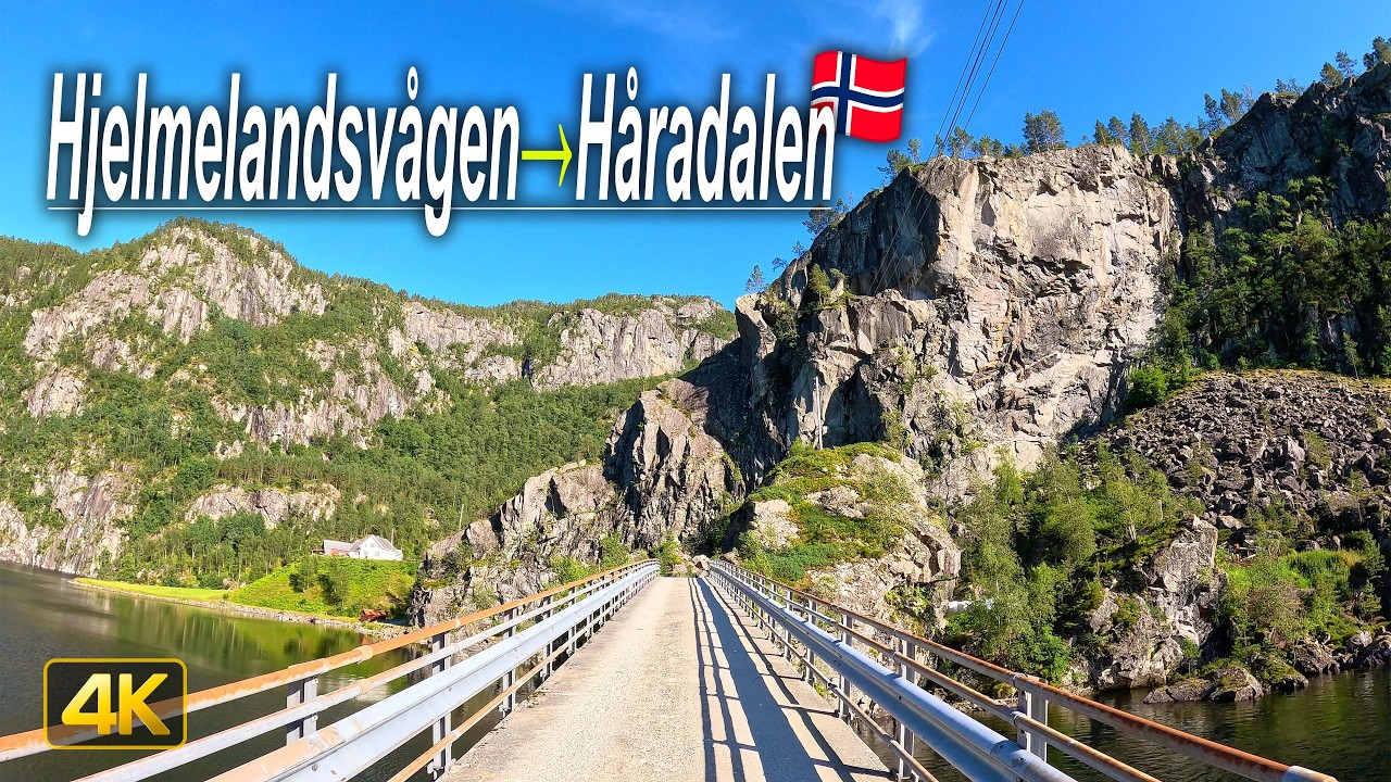 Norway Scenic Drive | Fjords & Mountains | Real-Time Road Trip from Hjelmelandsv&aring;gen to H&aring;radalen