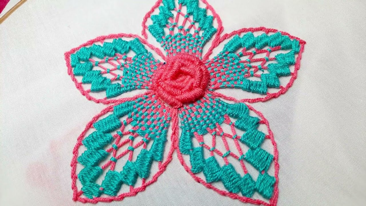 Hand Embroidery Tutorial | Hand Embroidery Fancy Flower Design | Stitch and Flower
