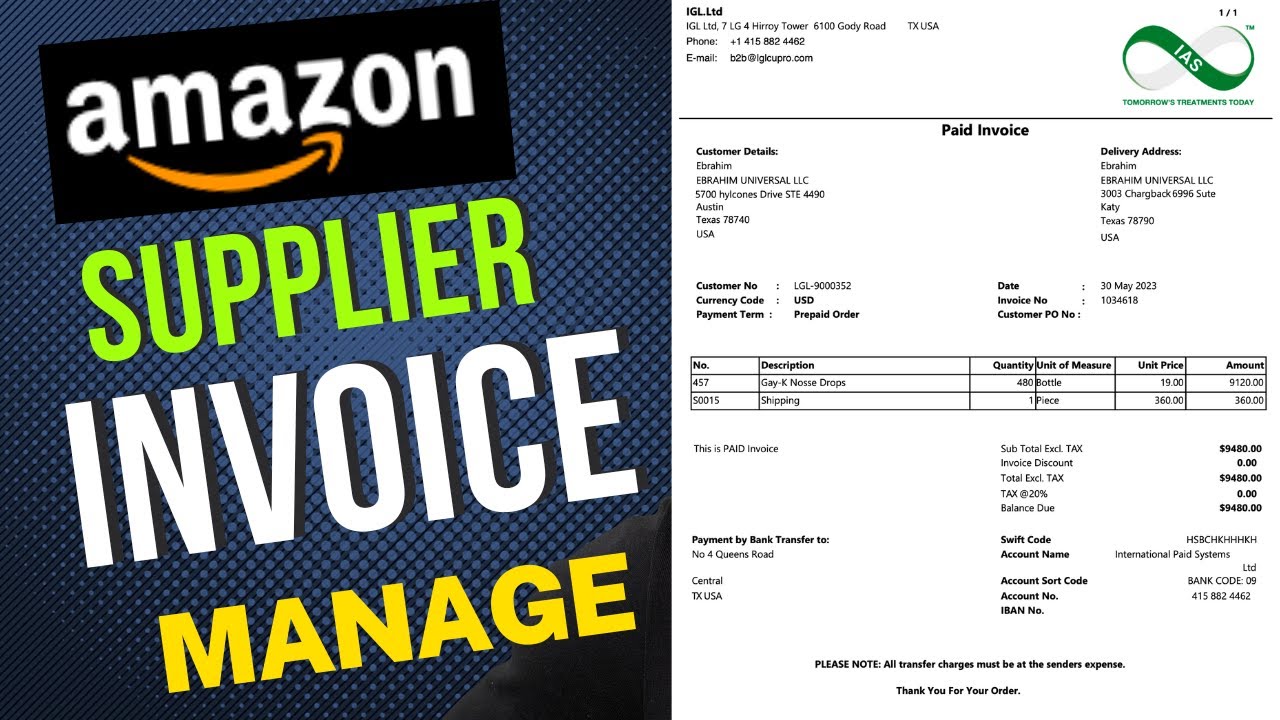 How To Manage Amazon Suppliers Invoice | Supplier Paid Invoice 2024 Amazon FBA business Bangladesh |