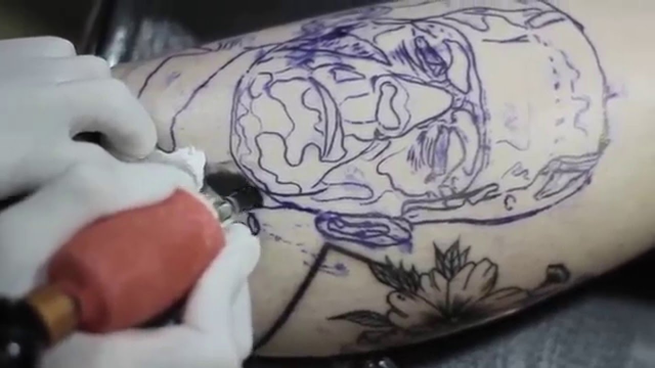 Tattoo Time lapse -frankenstein  Pipe sanchez