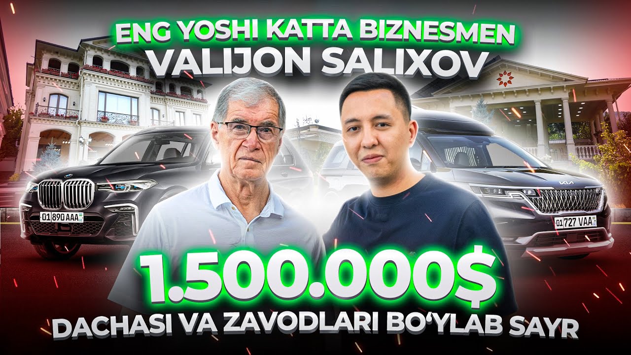 O'ZBEKISTONNI ENG YOSHI KATTA MULTI MILLIONERI