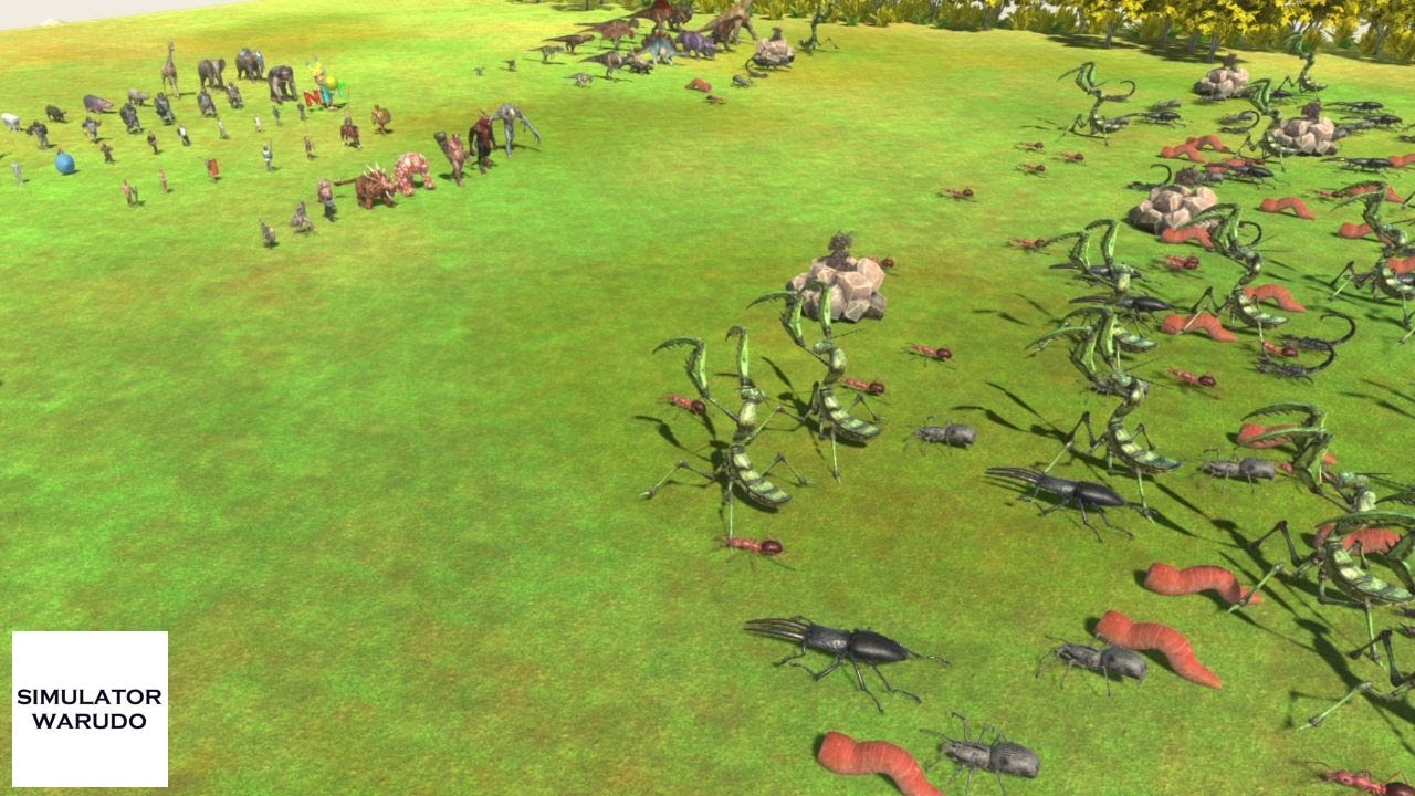100 INVERTEBRATES vs ALL Units Army Animal Revolt Battle Simulator