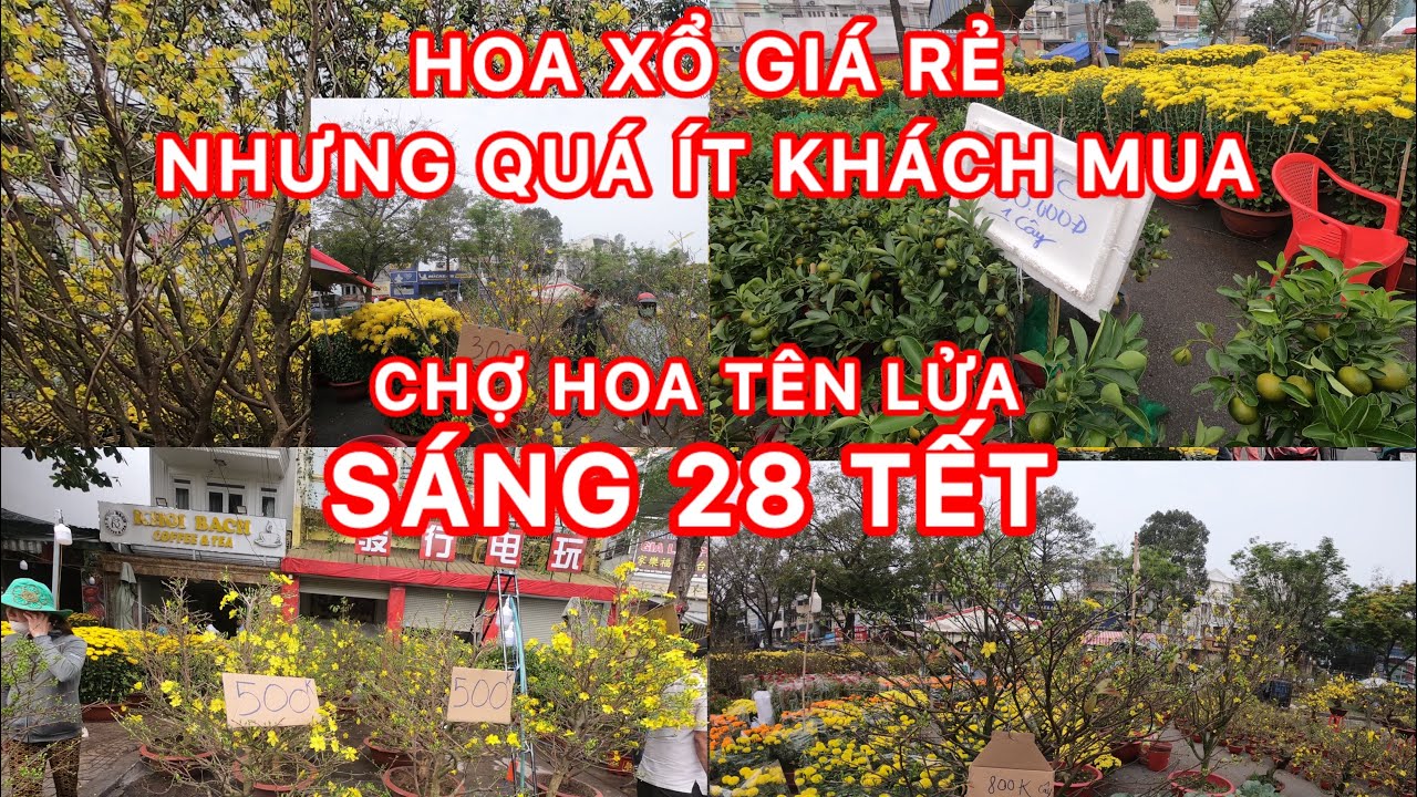 28Tết chợ hoa Tên Lửa nhà Vườn buồn rượi khi người mua quá ít #tet 