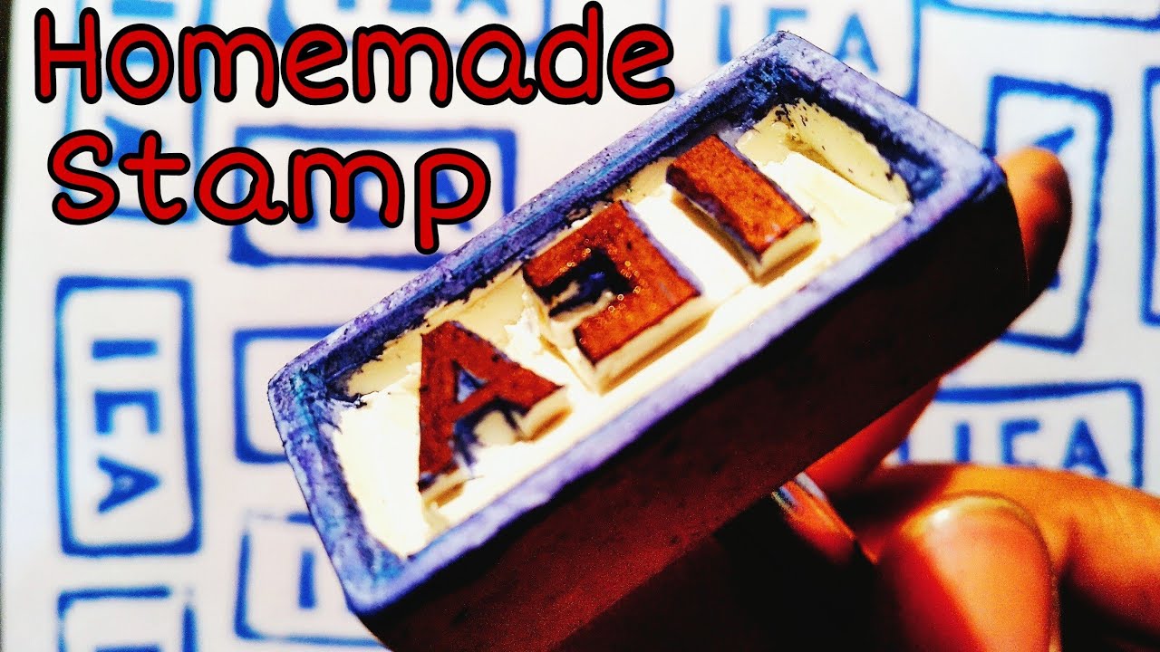 How to make Rubber Stamp at home//Homemade Rubber Stamp.
