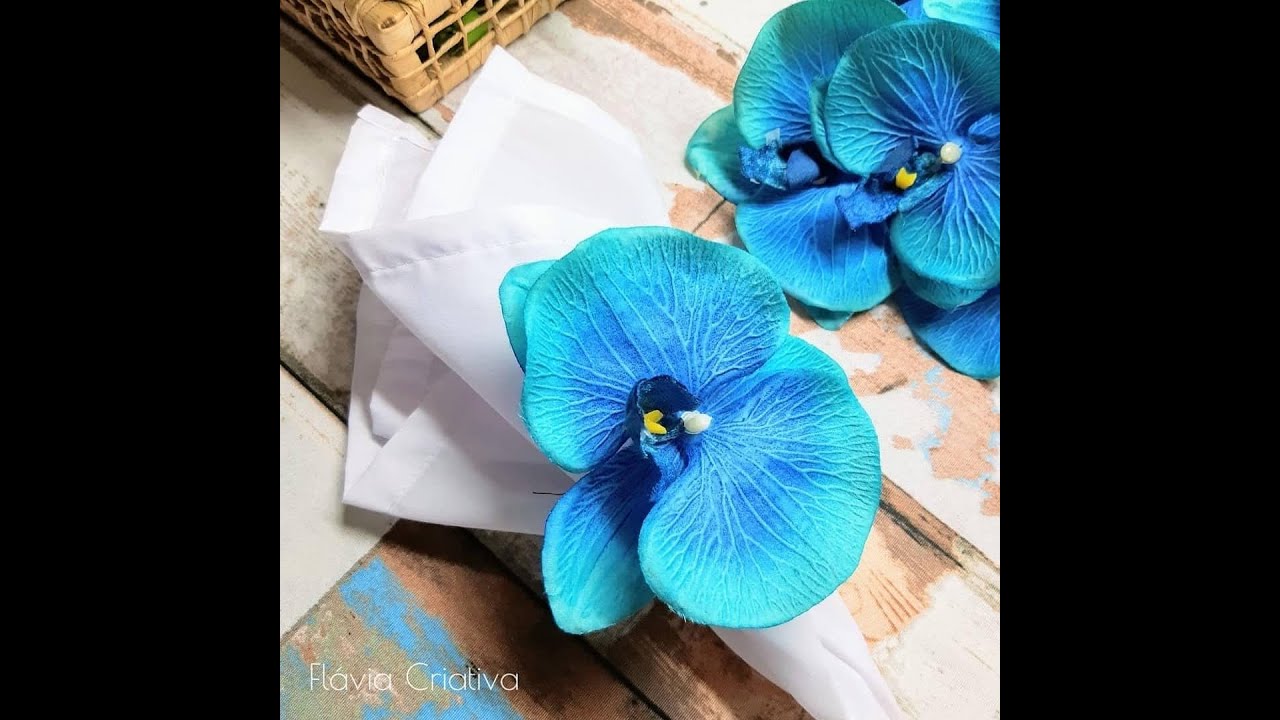 Aula prática de porta-guardanapos de Orquídeas.