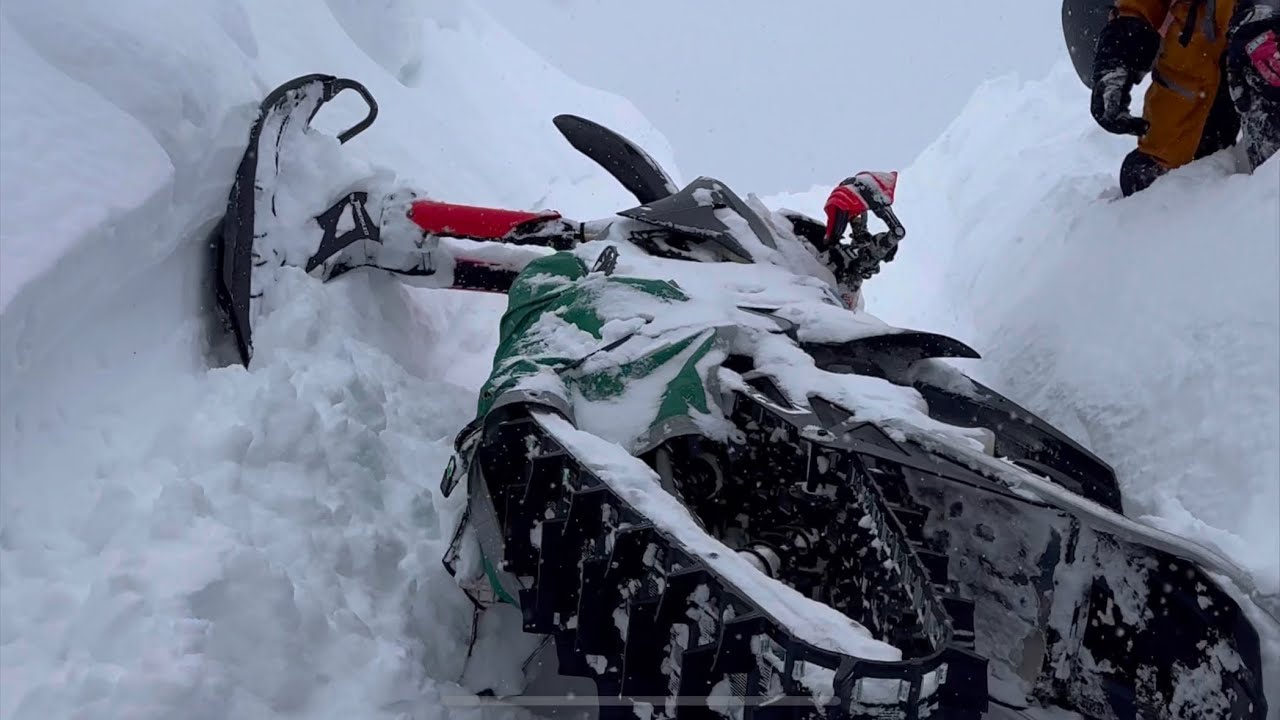 Snow Bike Broke Down Two Ridges In! #snowbike #brokedown #snow #mountains #recovery #snowmobile
