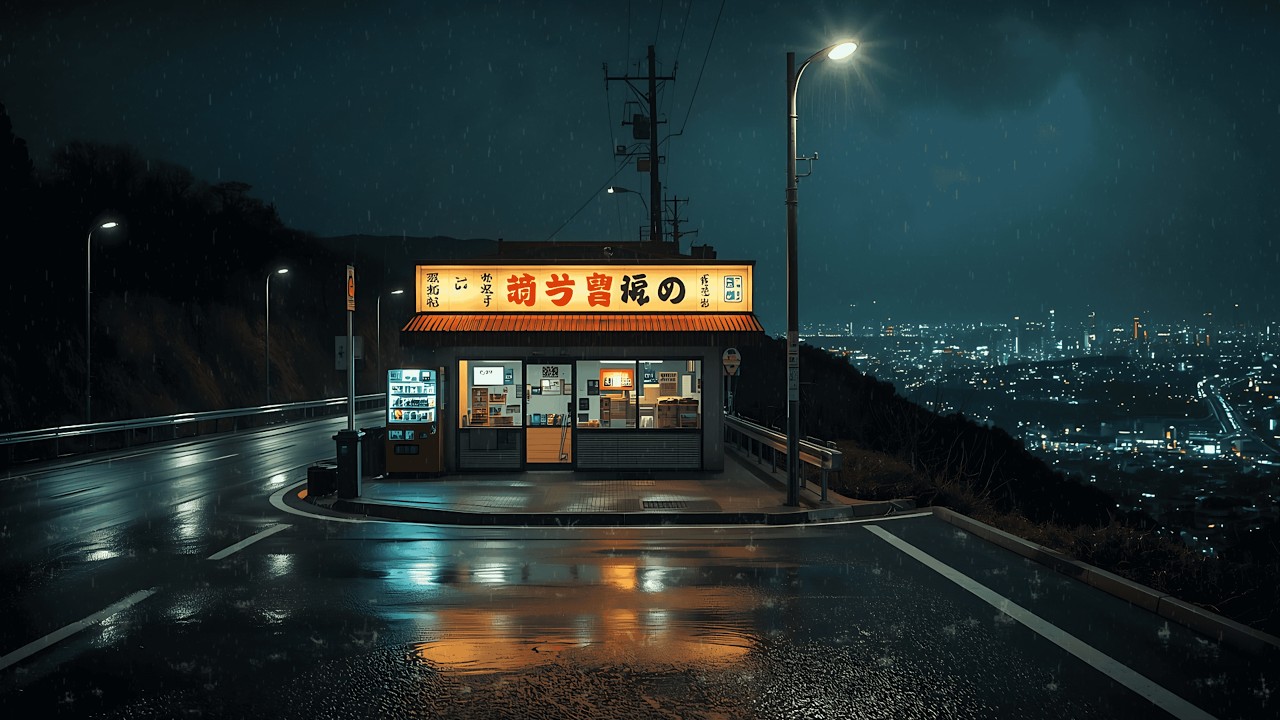 Nagoya After Rain 🌧️ — 90s Lofi Street Atmosphere | 4K