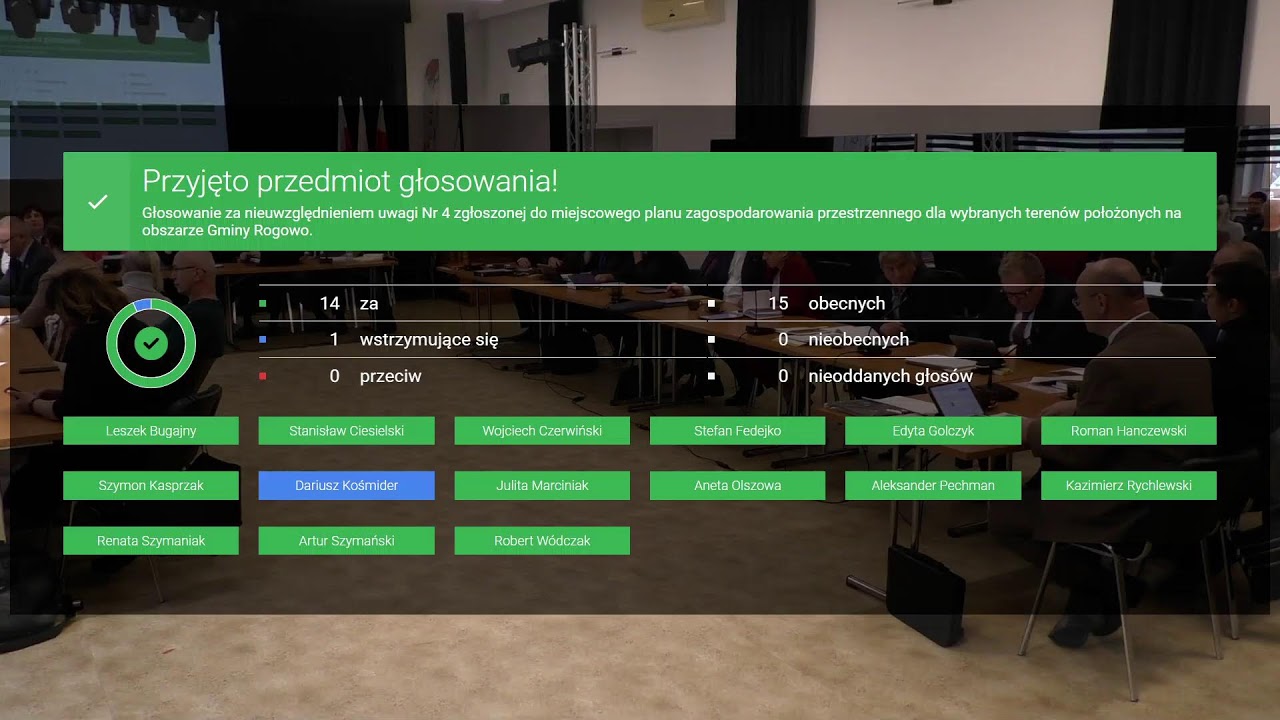 XXI Sesja Rady Gminy Rogowo z dnia 27 stycznia 2026 r.