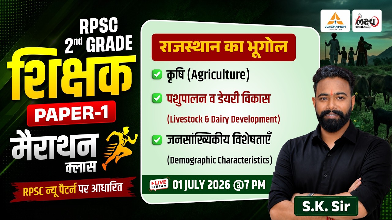 RPSC 2nd Grade Rajasthan Geography Marathon Class| Complete 2nd Grade Rajasthan Geography Class