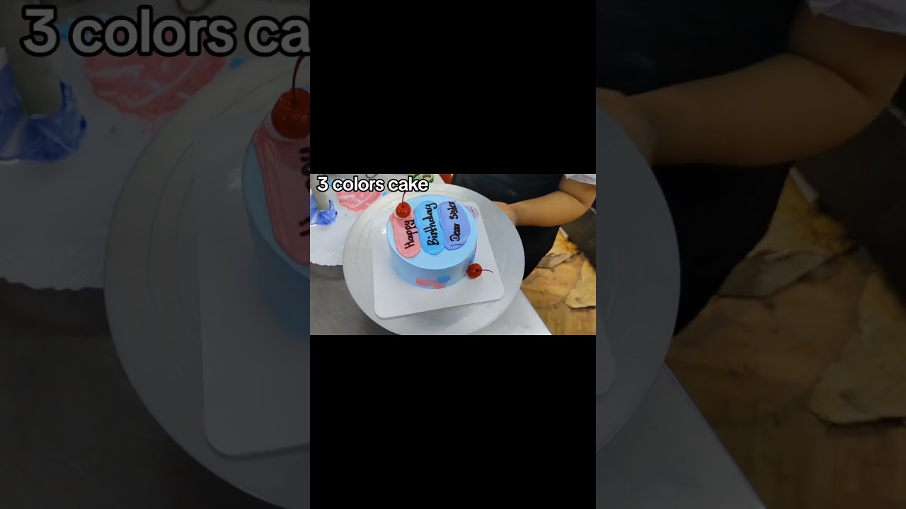 3 colors cake Tutorial