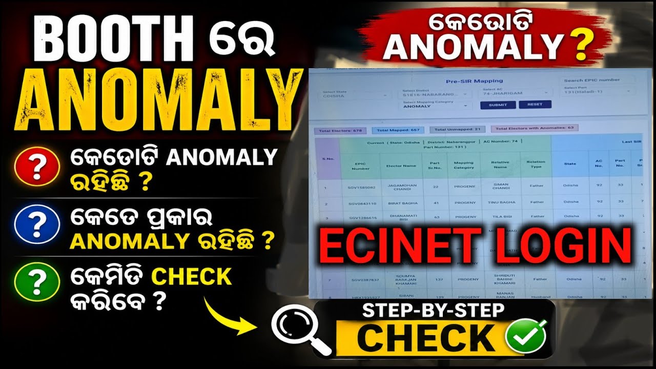 Booth Anomaly କେମିତି CHECK କରିବେ ? Step By Step Guide