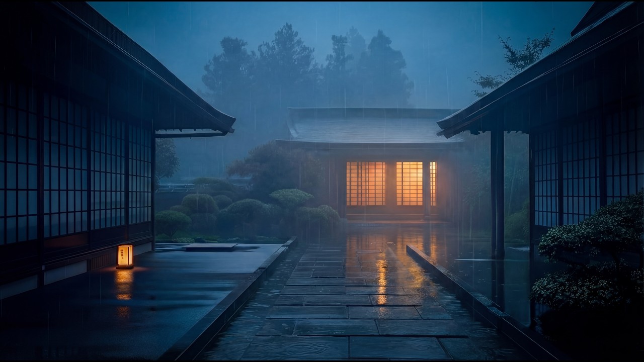 Silent Temple Rain 🌧️ Japanese Wabi-Sabi Ambient for Deep Focus (2 Hours)