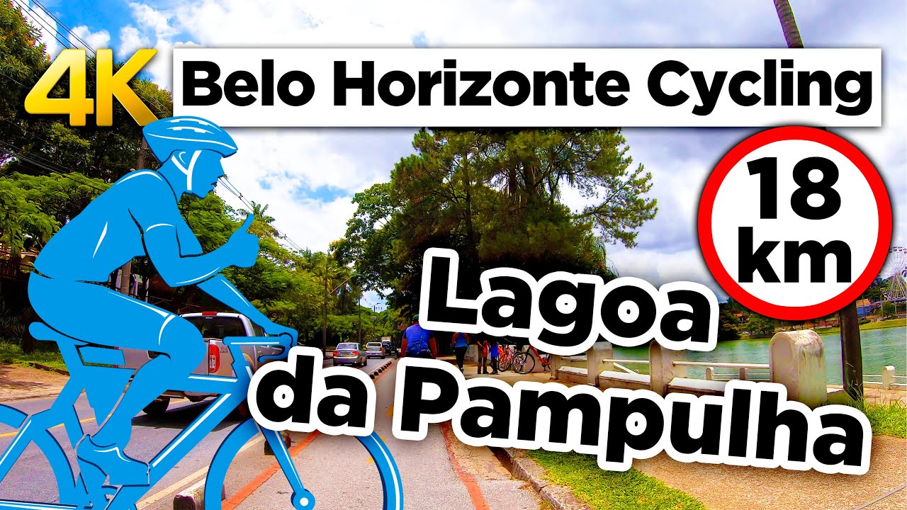 🚴🏻Brazil 18 km Biking, Complete Lap at Lagoa da Pampulha 2020 (4k Ultra HD 60fps)
