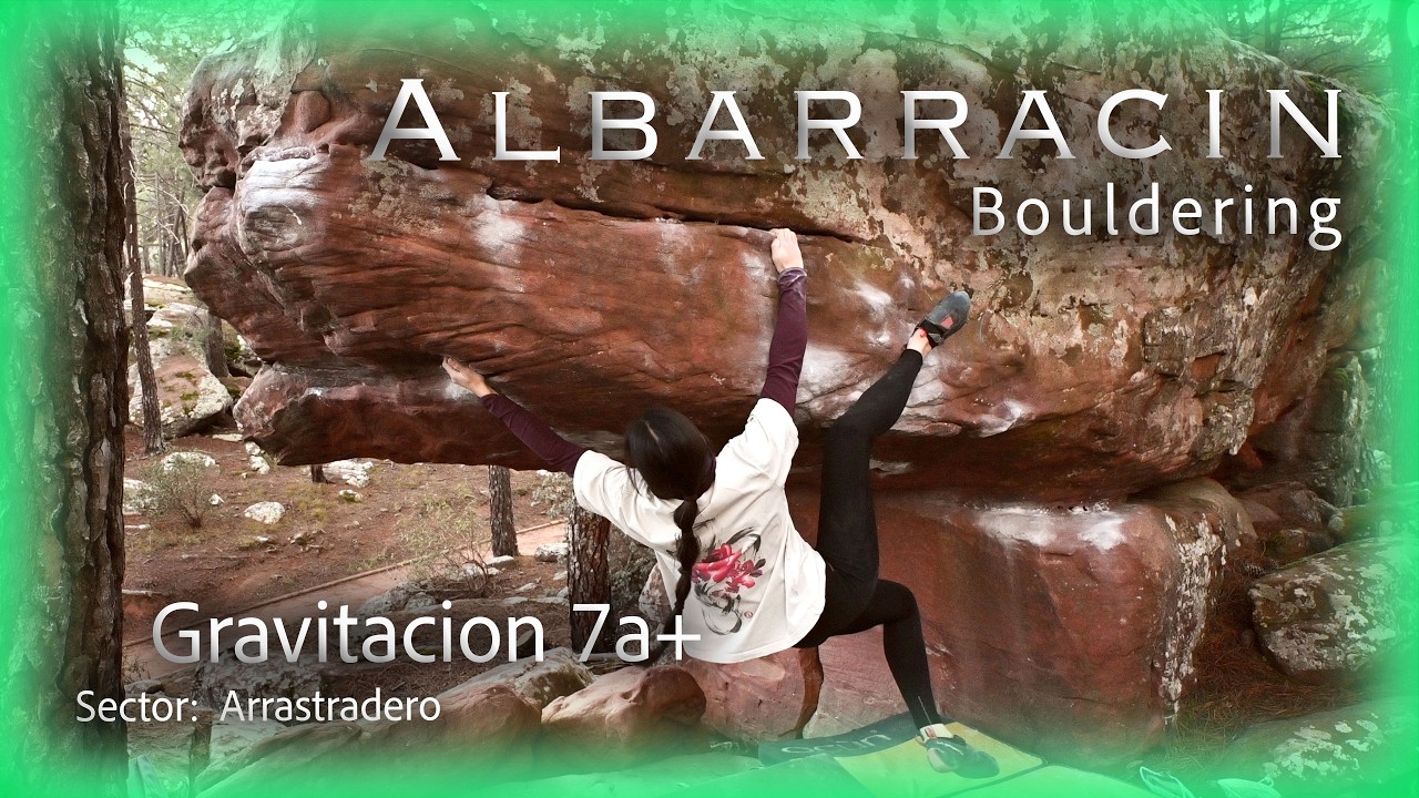 Gravitacion 7a+ -  Arrastradero - Bouldering Albarracin