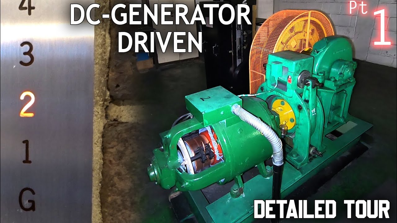 Old OTIS MACHINE ROOM - in detail! (DC-Generator driven) - PART 1