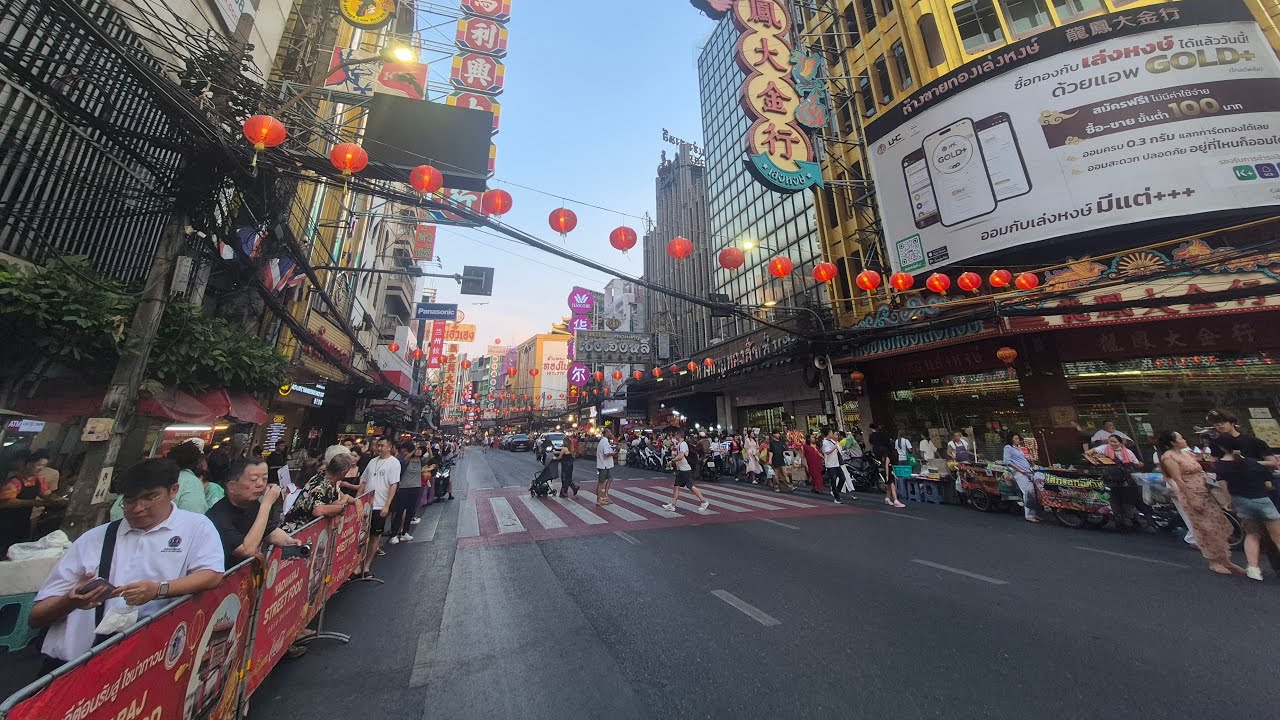 The China Town New Year 2026 Bankok Thailand roads and street view Tonight✅️