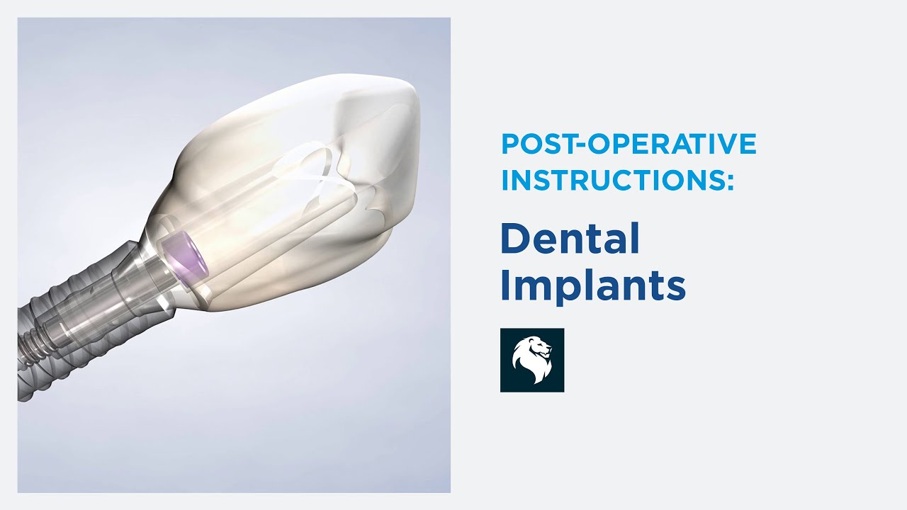 Post-Operative Instructions for Dental Implants in New Hudson, MI